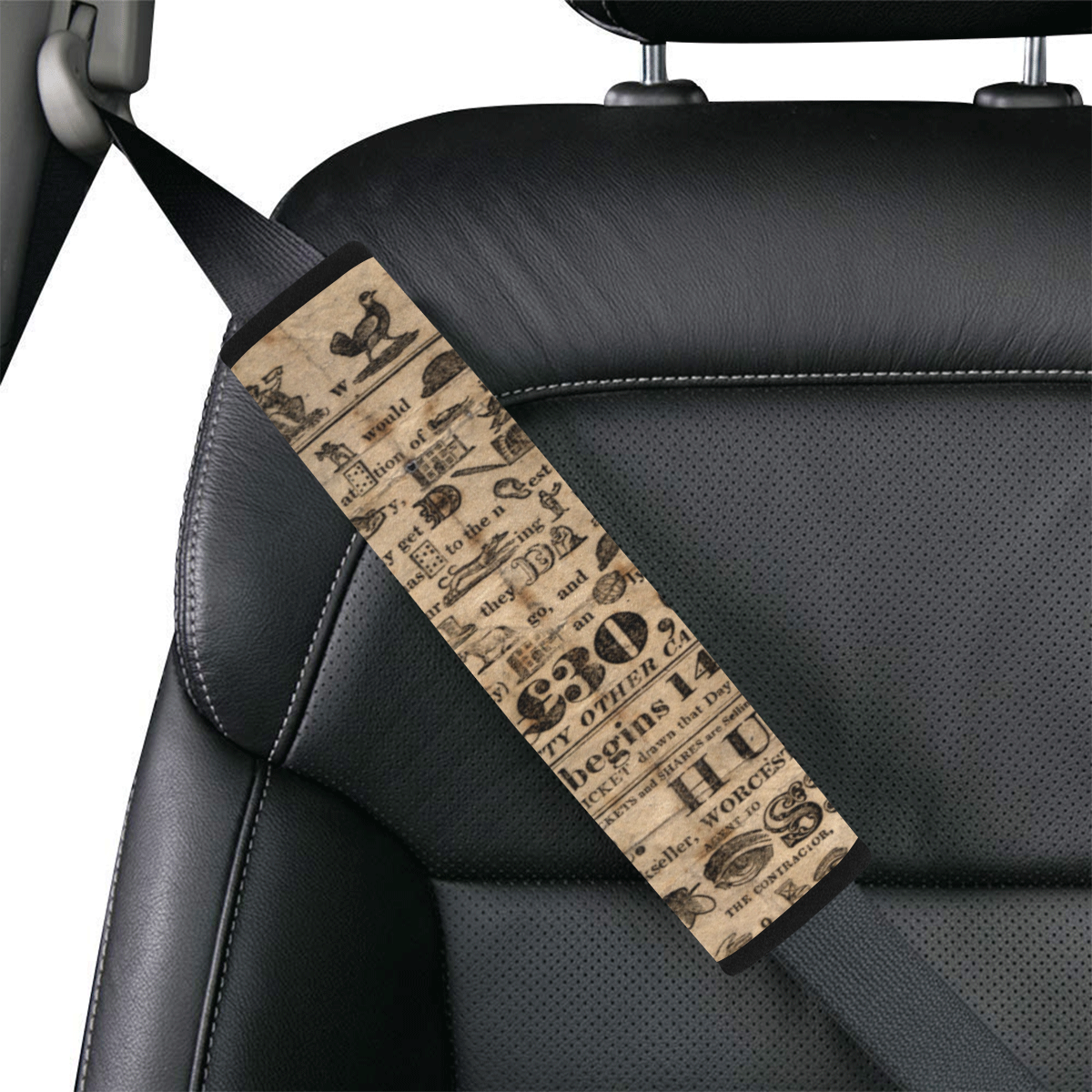 Pictogram Car Seat Belt Cover 7''x12.6''