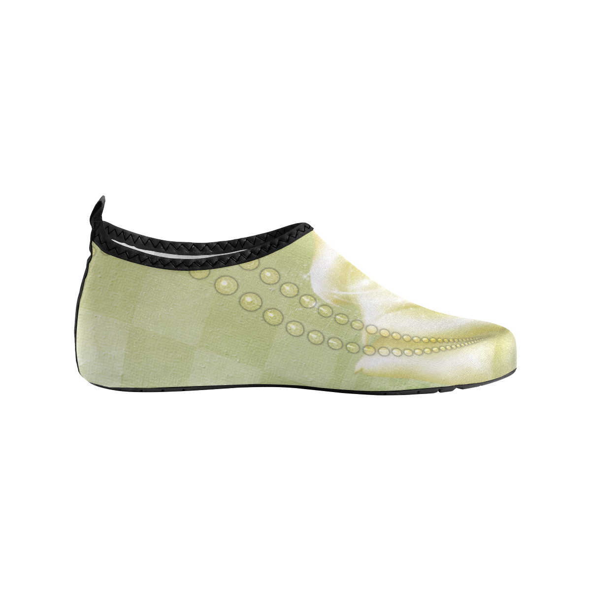 Beautiful soft green roses Men's Slip-On Water Shoes (Model 056)