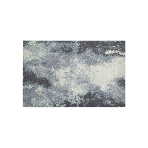 Ayumi Navy, Ivory, Charcoal, Beige Abstract Area Rug 5'x3'3''