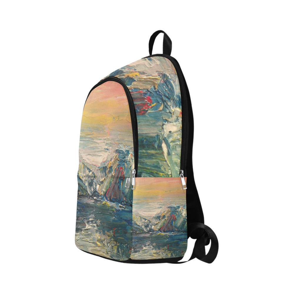 Mountains painting Fabric Backpack for Adult (Model 1659)