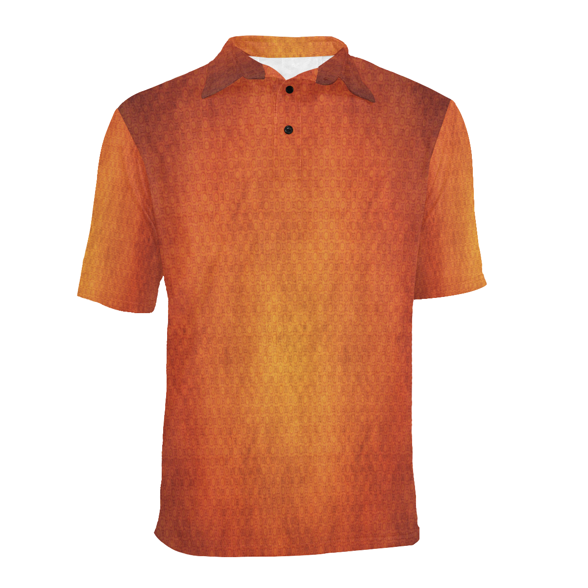 Orange Fade Men's All Over Print Polo Shirt (Model T55)