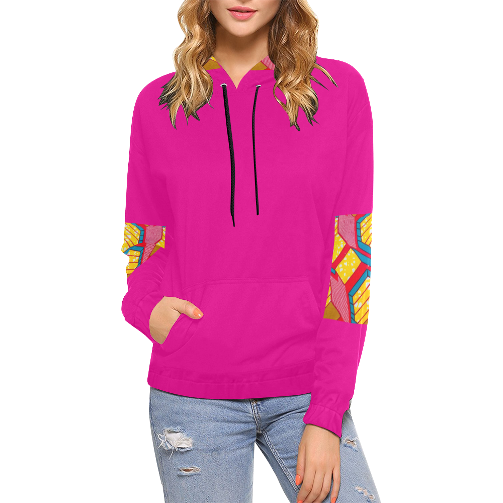 Amerie'Bowde' All Over Print Hoodie for Women (USA Size) (Model H13)