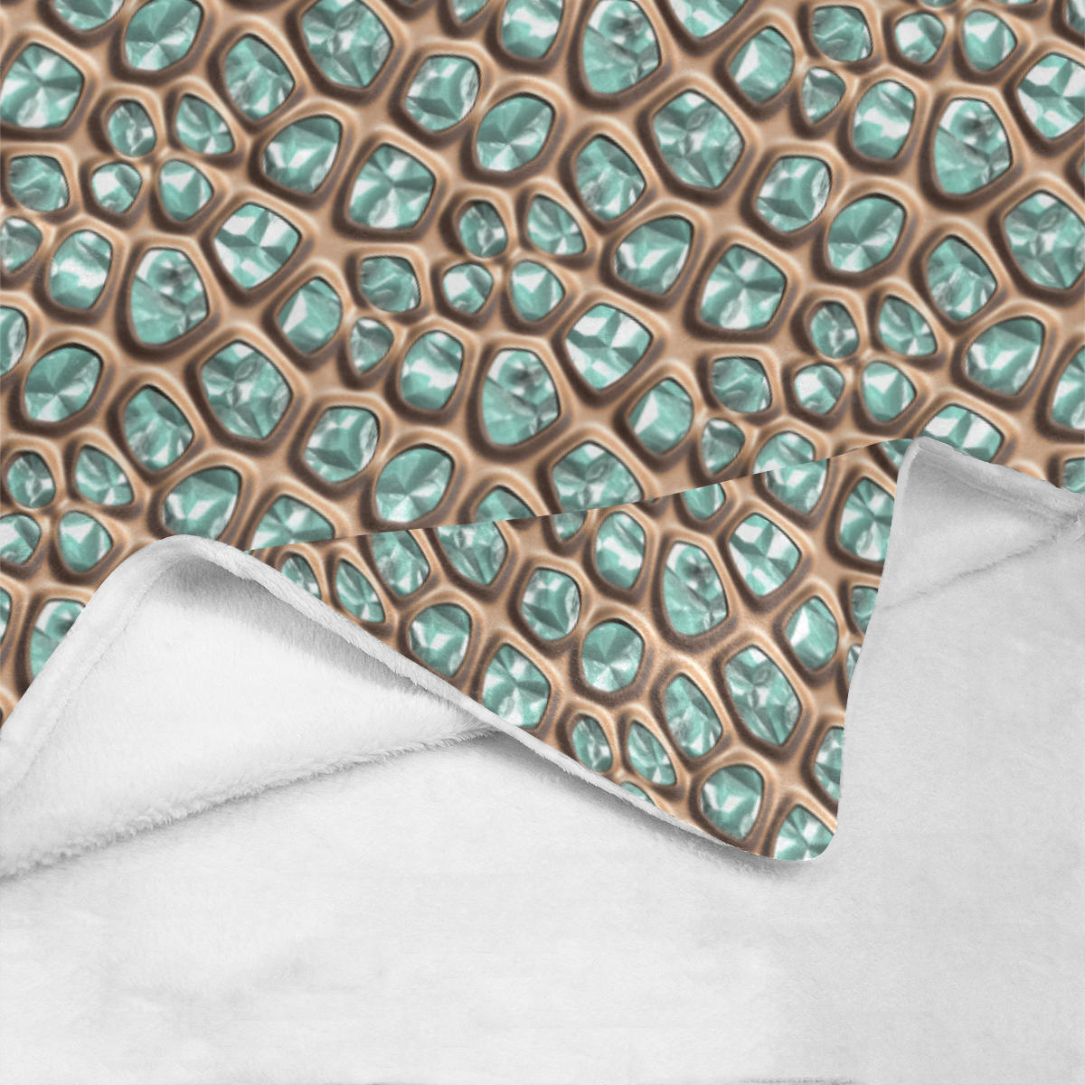 Green crystals Ultra-Soft Micro Fleece Blanket 43''x56''