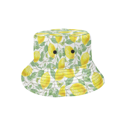 Lemons And Butterfly All Over Print Bucket Hat