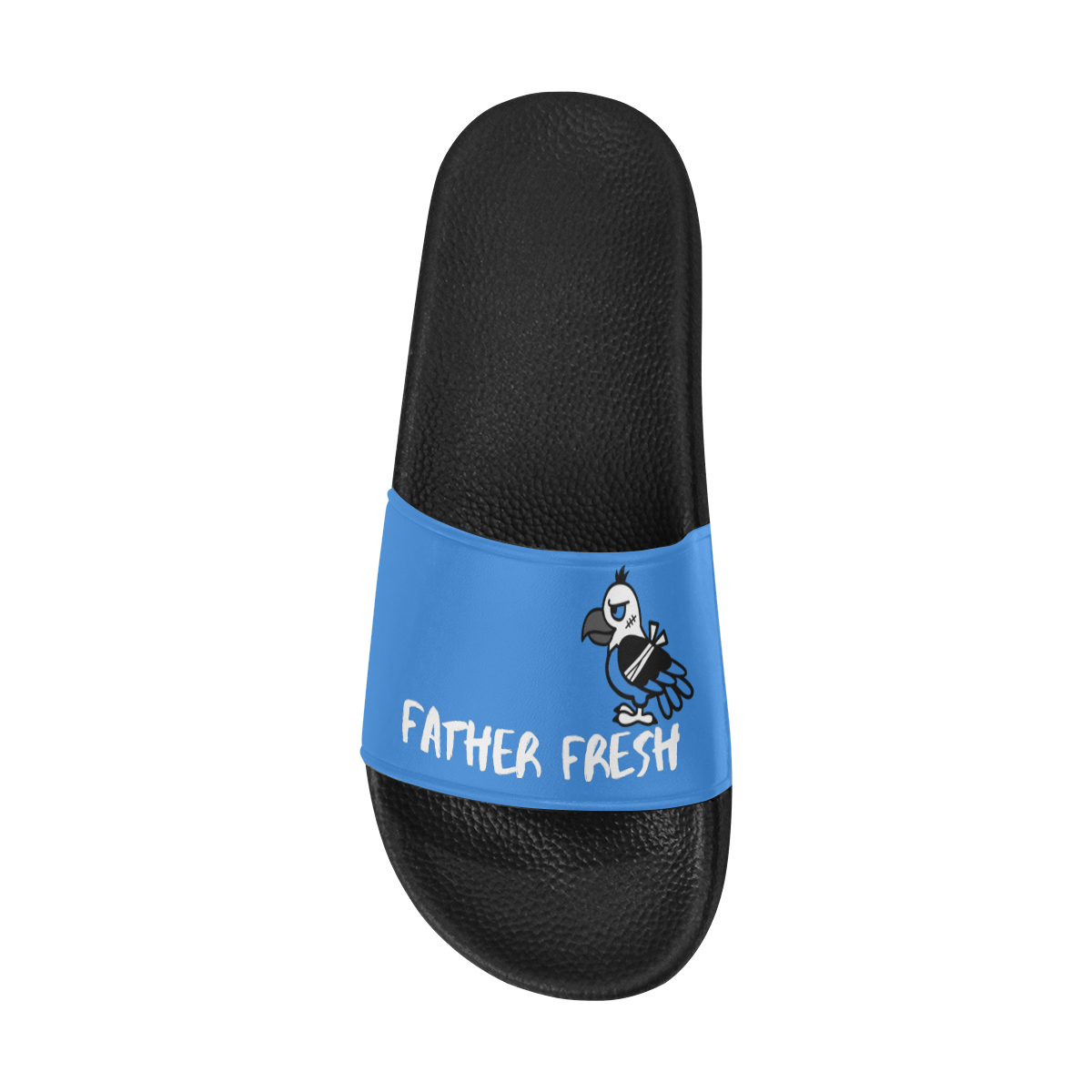 FF Vulture Slides Black/Sky Blue Men's Slide Sandals (Model 057)