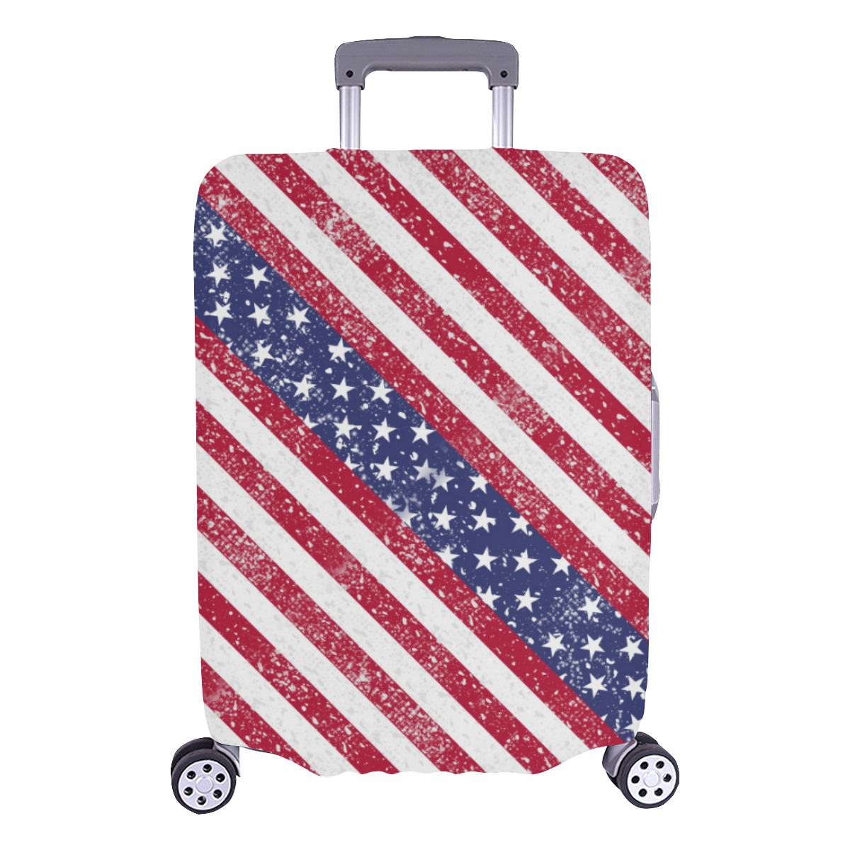 American Flag Distressed Luggage Cover/Large 26"-28"