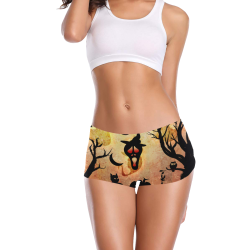 Funny halloween design Women's All Over Print Boyshort Panties (Model L31)