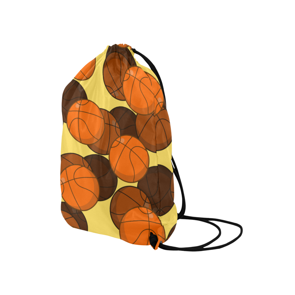 mochila cuerda patron pelotas de basket Medium Drawstring Bag Model 1604 (Twin Sides) 13.8"(W) * 18.1"(H)