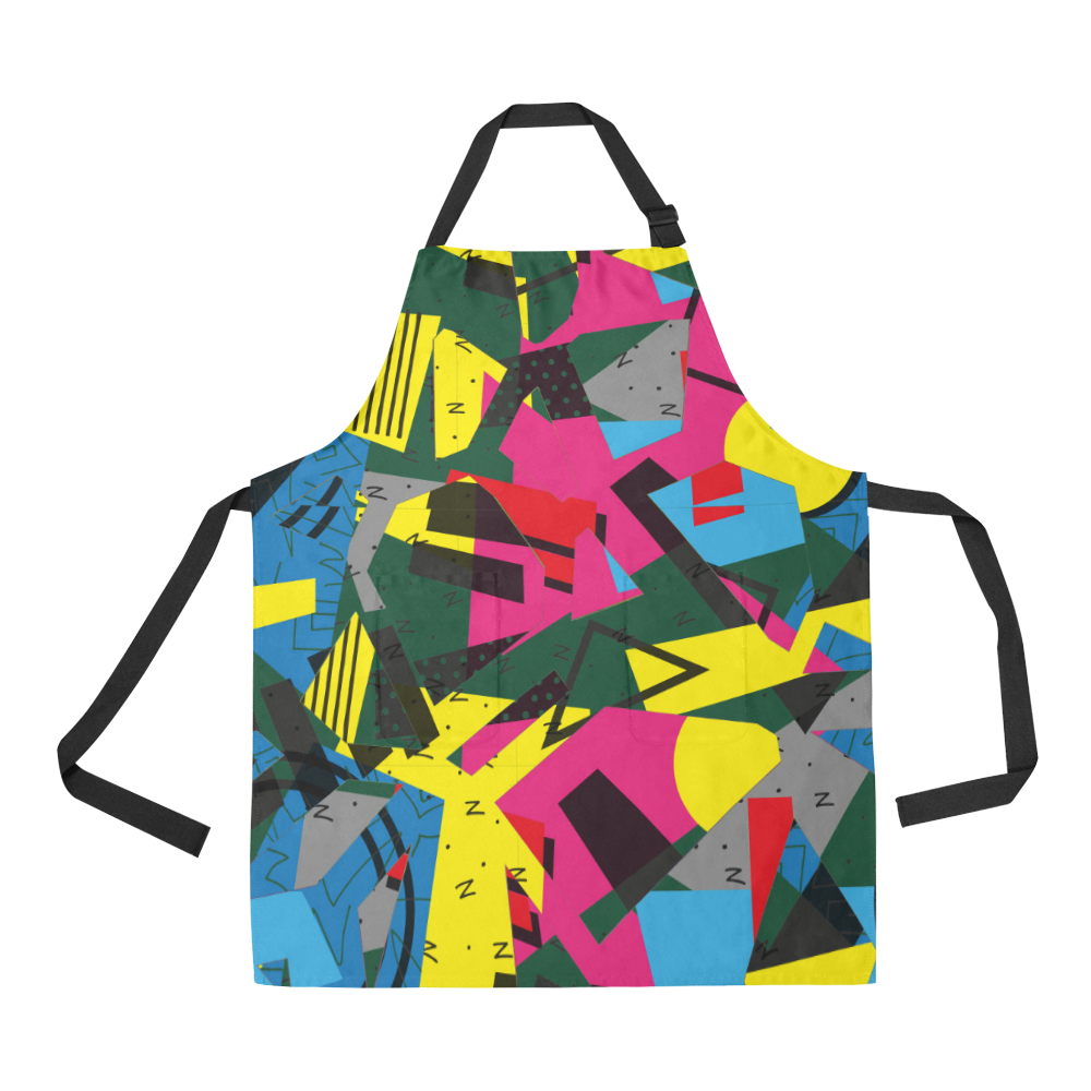 Crolorful shapes All Over Print Apron