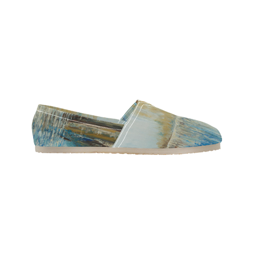 Run from the waters Women's Classic Canvas Slip-On (Model 1206)