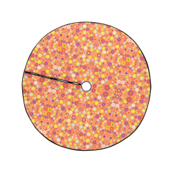 Floral Pattern Living Coral Christmas Tree Skirt 47" x 47"