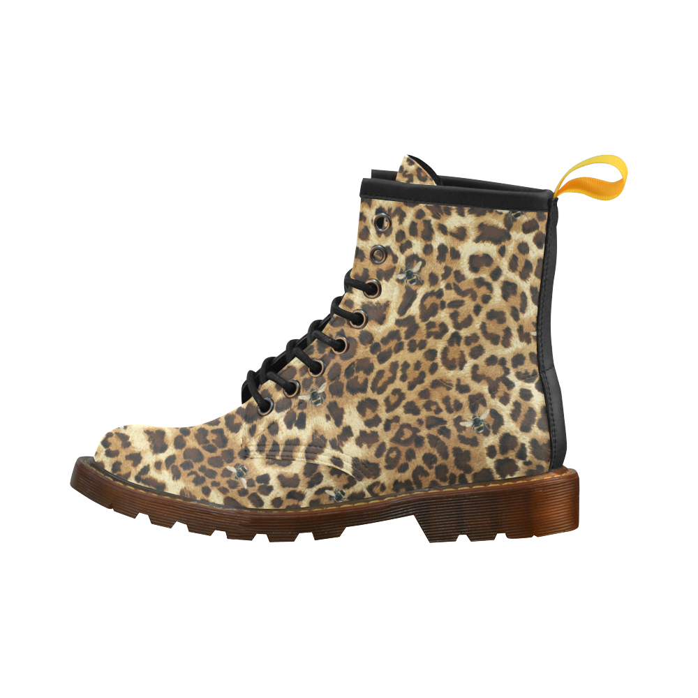 Buzz Leopard High Grade PU Leather Martin Boots For Women Model 402H