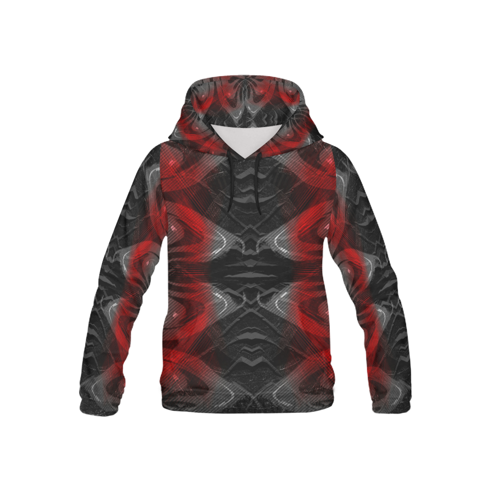 xxsml Red Voice Crew All Over Print Hoodie for Kid (USA Size) (Model H13)