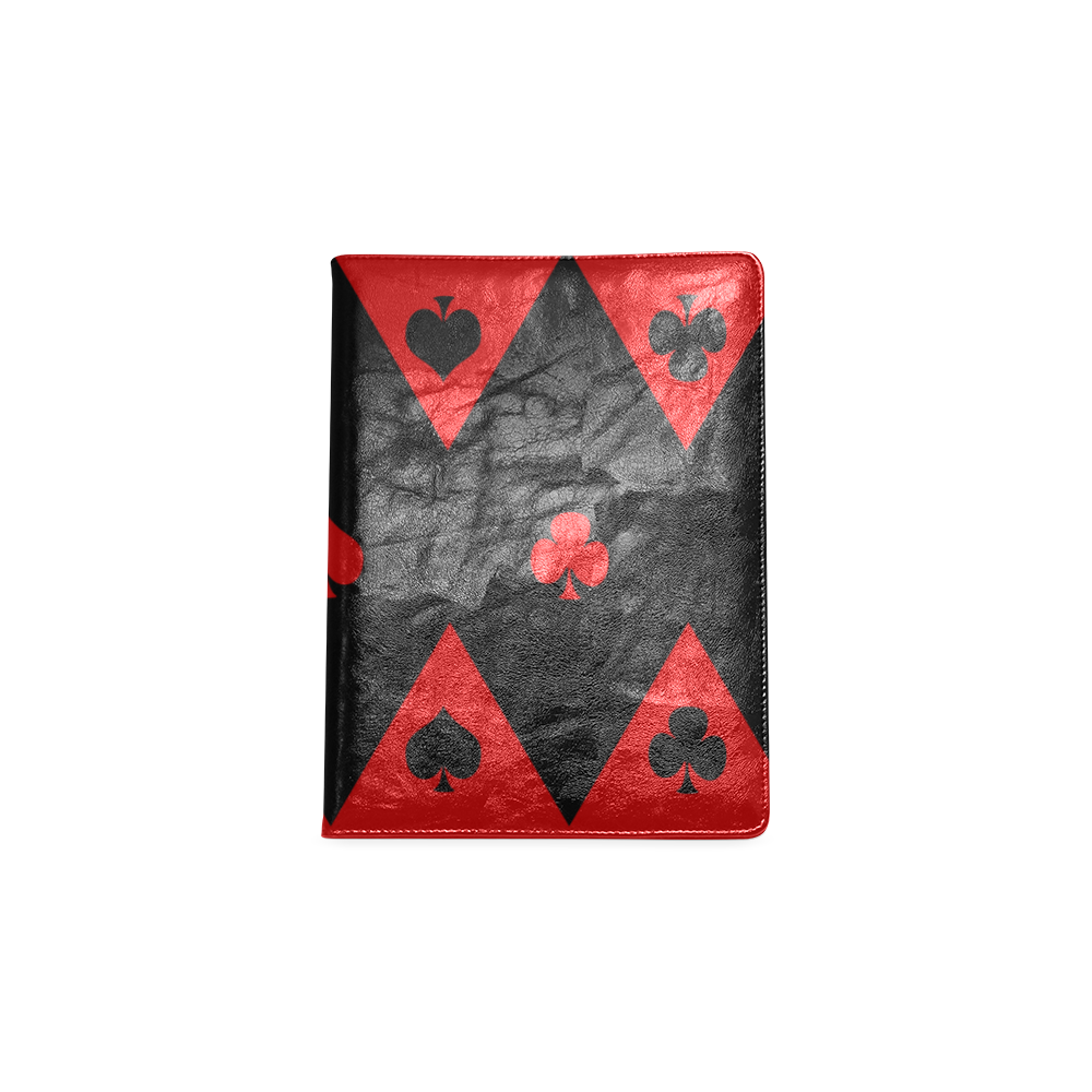 Las Vegas Black Red Play Card Shapes Custom NoteBook B5