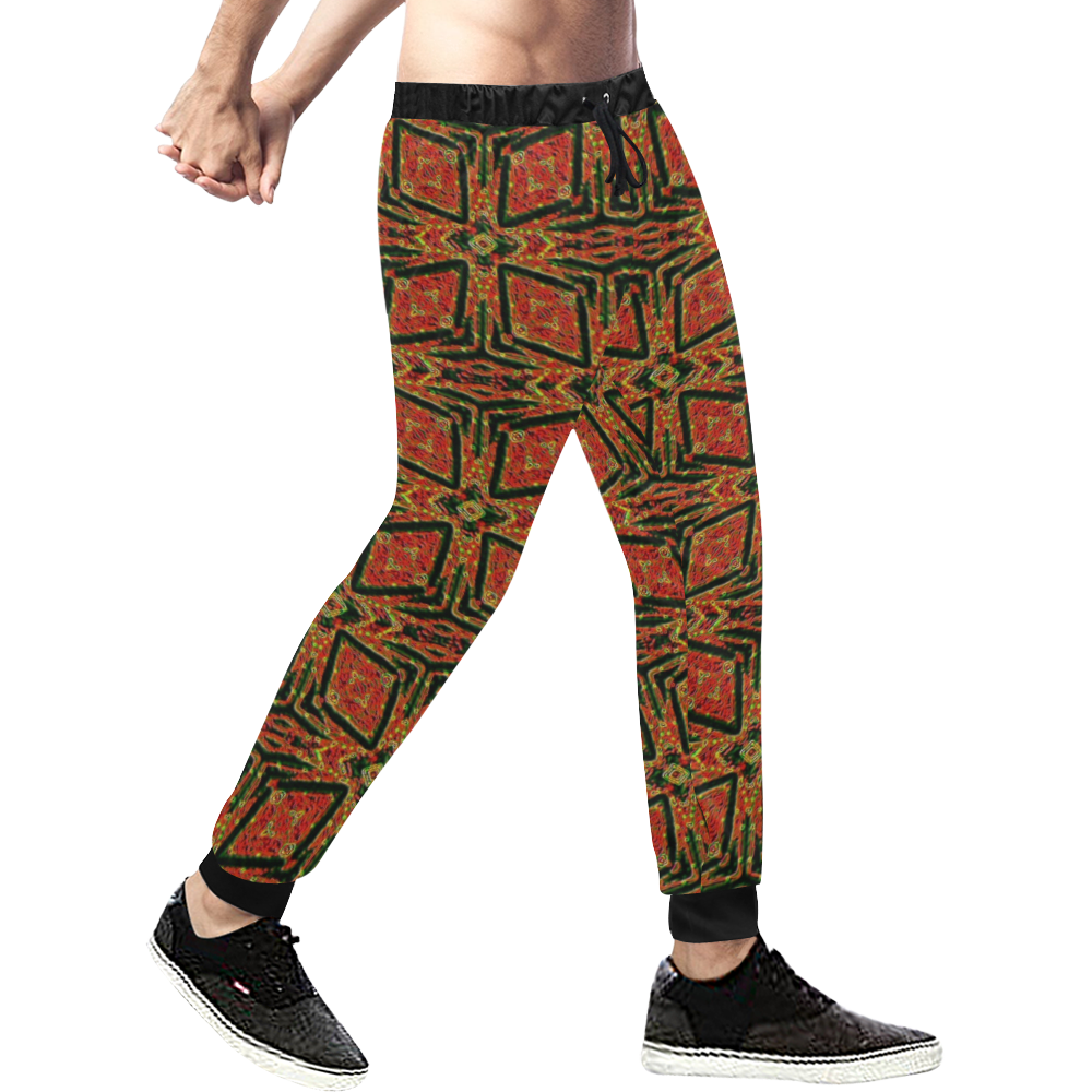 geometric doodle 2 Men's All Over Print Sweatpants/Large Size (Model L11)