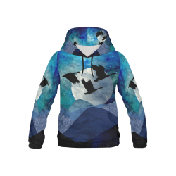 Night In The Mountains All Over Print Hoodie for Kid (USA Size) (Model H13)
