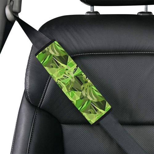 Tropical Jungle Leaves Camouflage Car Seat Belt Cover 7''x8.5''