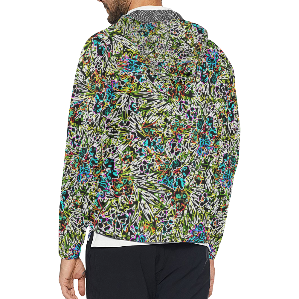 Multicolored Abstract Pattern Unisex All Over Print Windbreaker (Model H23)