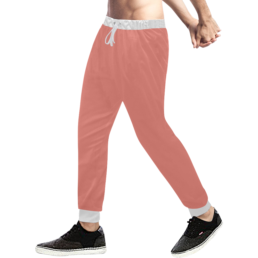 color tea rose Men's All Over Print Sweatpants (Model L11)