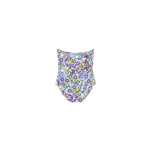 Vivid floral pattern 4181B by FeelGood Strap Swimsuit ( Model S05)
