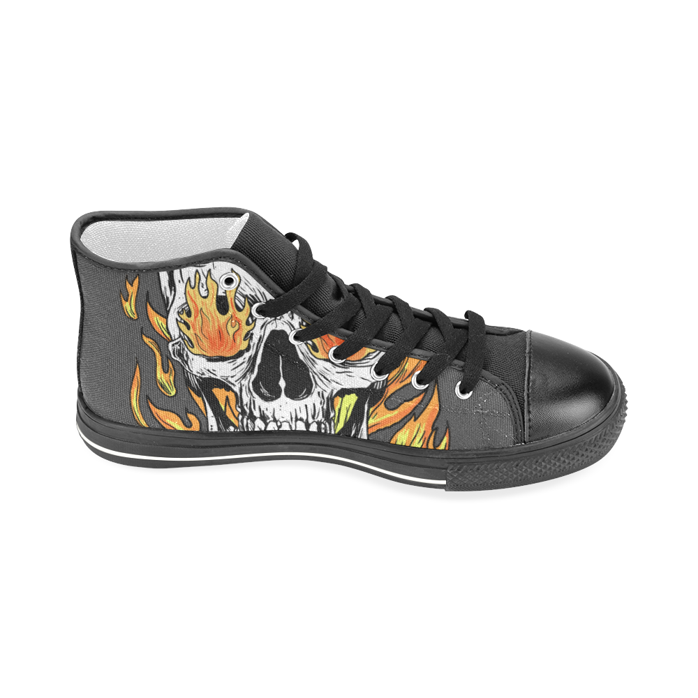 craneo fire Men’s Classic High Top Canvas Shoes (Model 017)