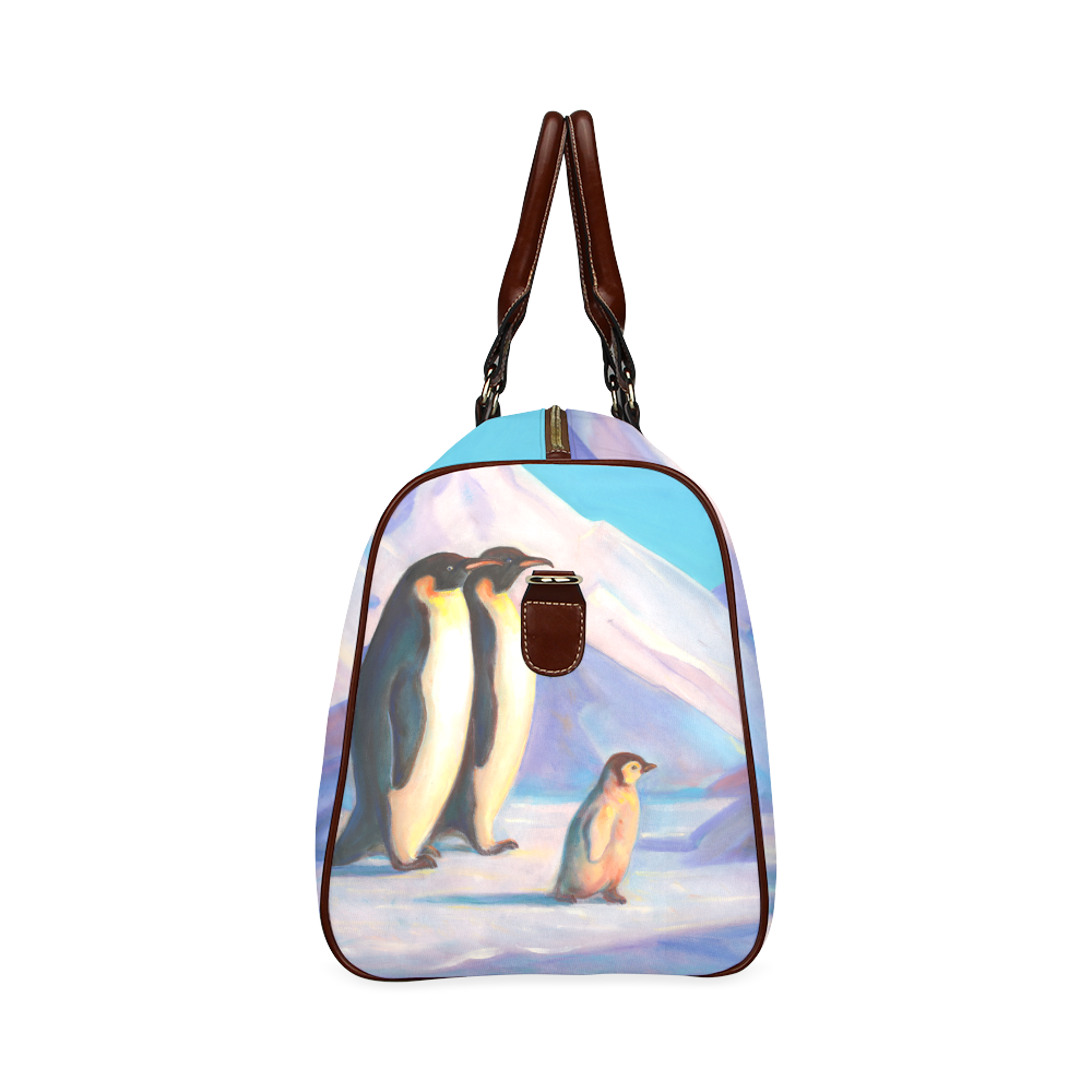 Happy Penguin Family Waterproof Travel Bag/Small (Model 1639)