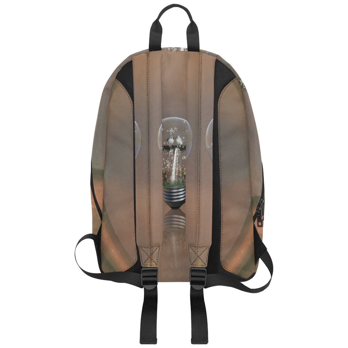 Light bulb with birds Large Capacity Travel Backpack (Model 1691)