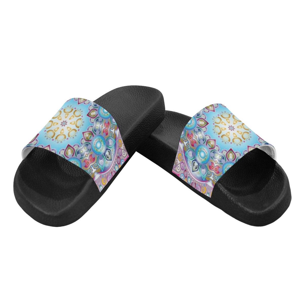 MANDALA DIAMONDS ARE FOREVER Women's Slide Sandals (Model 057)