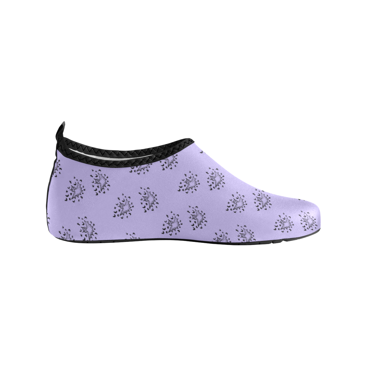 zodiac bat lilac Women's Slip-On Water Shoes (Model 056)