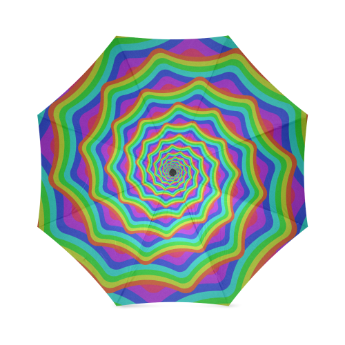 Spiral rainbow Foldable Umbrella (Model U01)
