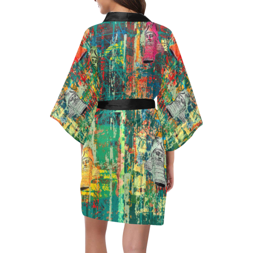 Lamassu In Color Kimono Robe