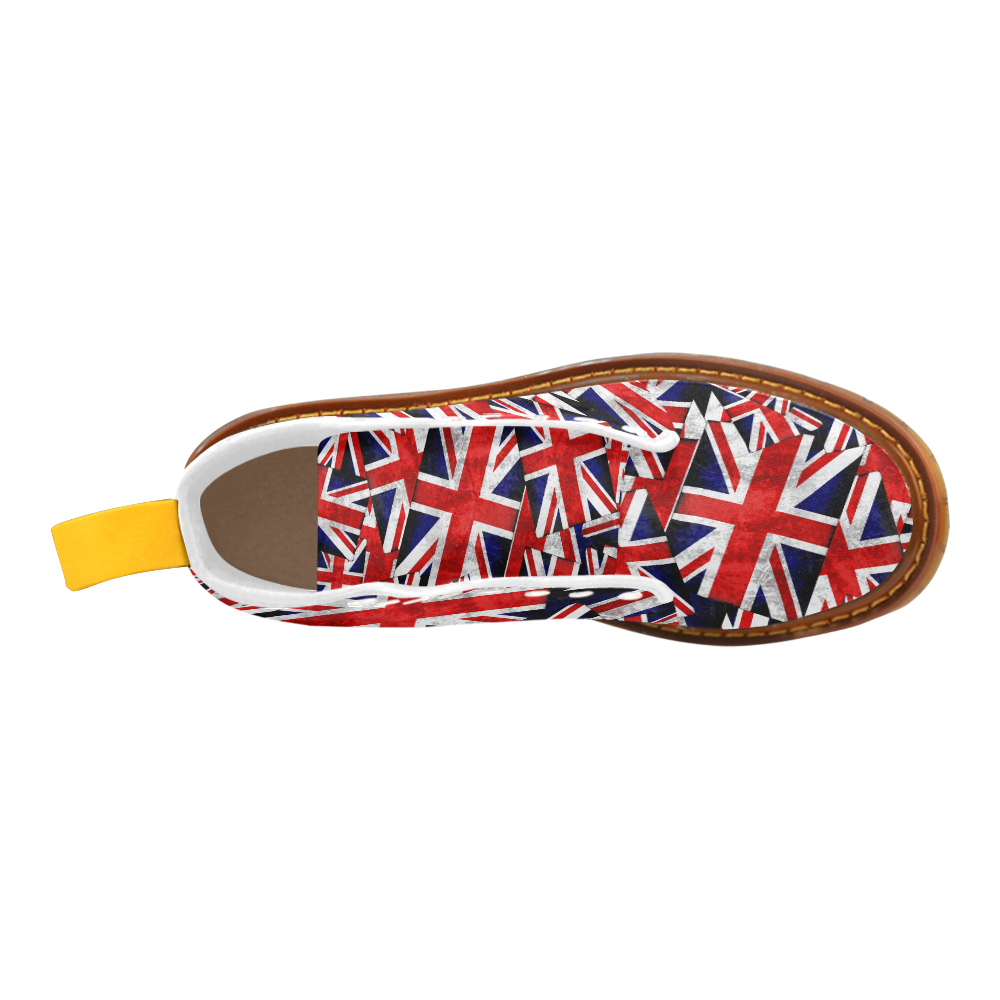 Union Jack British UK Flag Martin Boots For Men Model 1203H