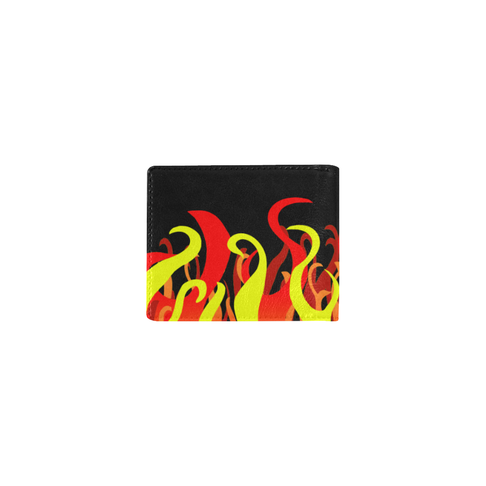 Fire and Flames Mini Bifold Wallet (Model 1674)