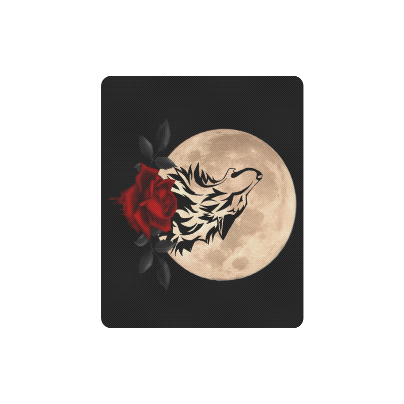 Gothic Wolf Moon Rectangle Mousepad