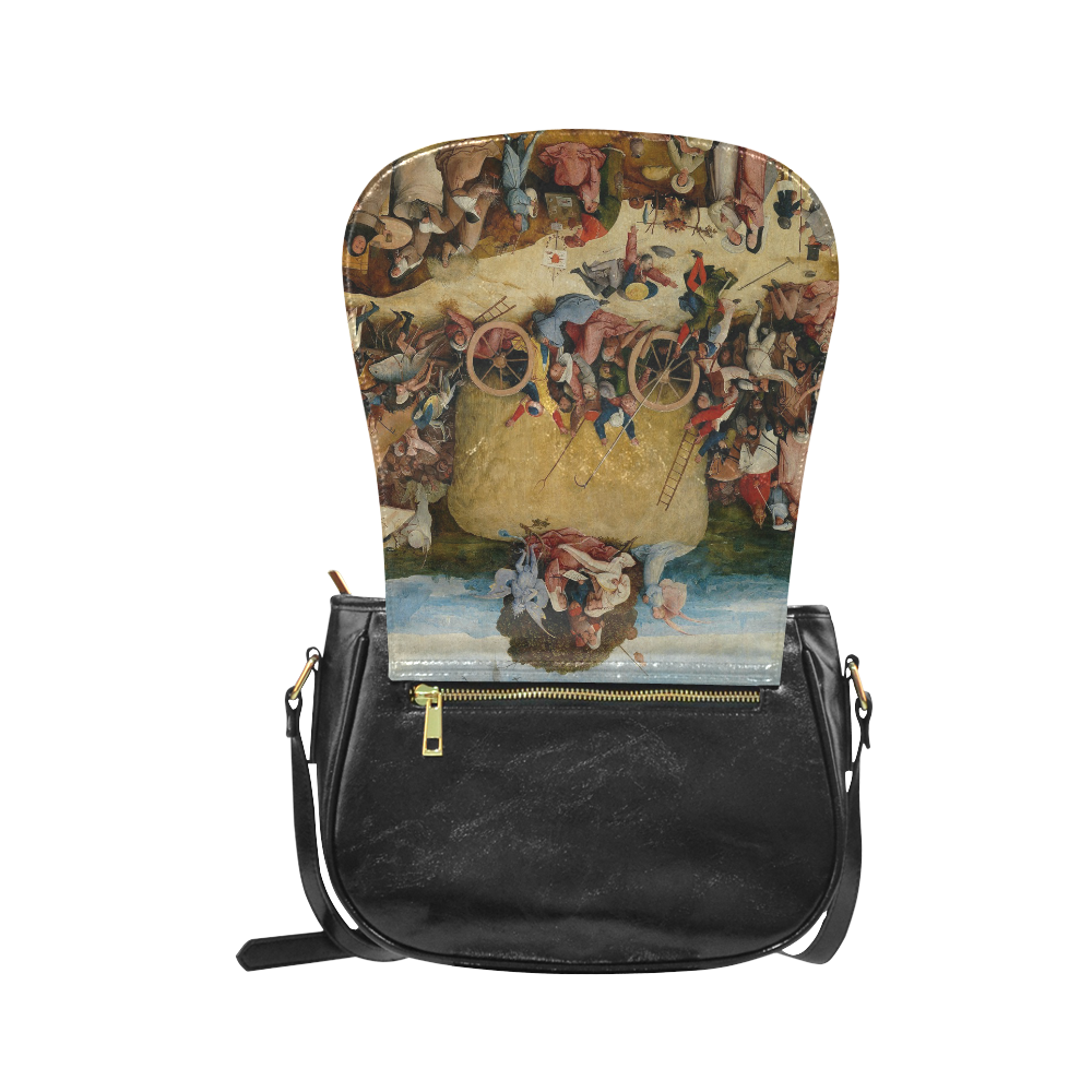 Hieronymus Bosch-The Haywain Triptych 2 Classic Saddle Bag/Small (Model 1648)