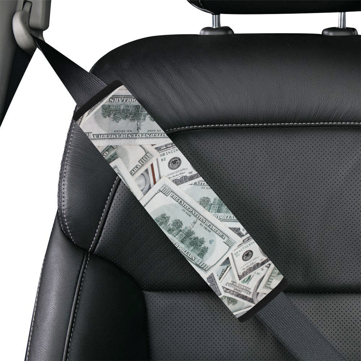 Cash Money / Hundred Dollar Bills Car Seat Belt Cover 7''x12.6''