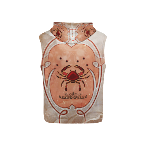 Decorative crab All Over Print Sleeveless Hoodie for Kid (Model H15)