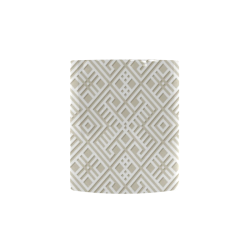 White 3D Geometric Pattern Custom Morphing Mug