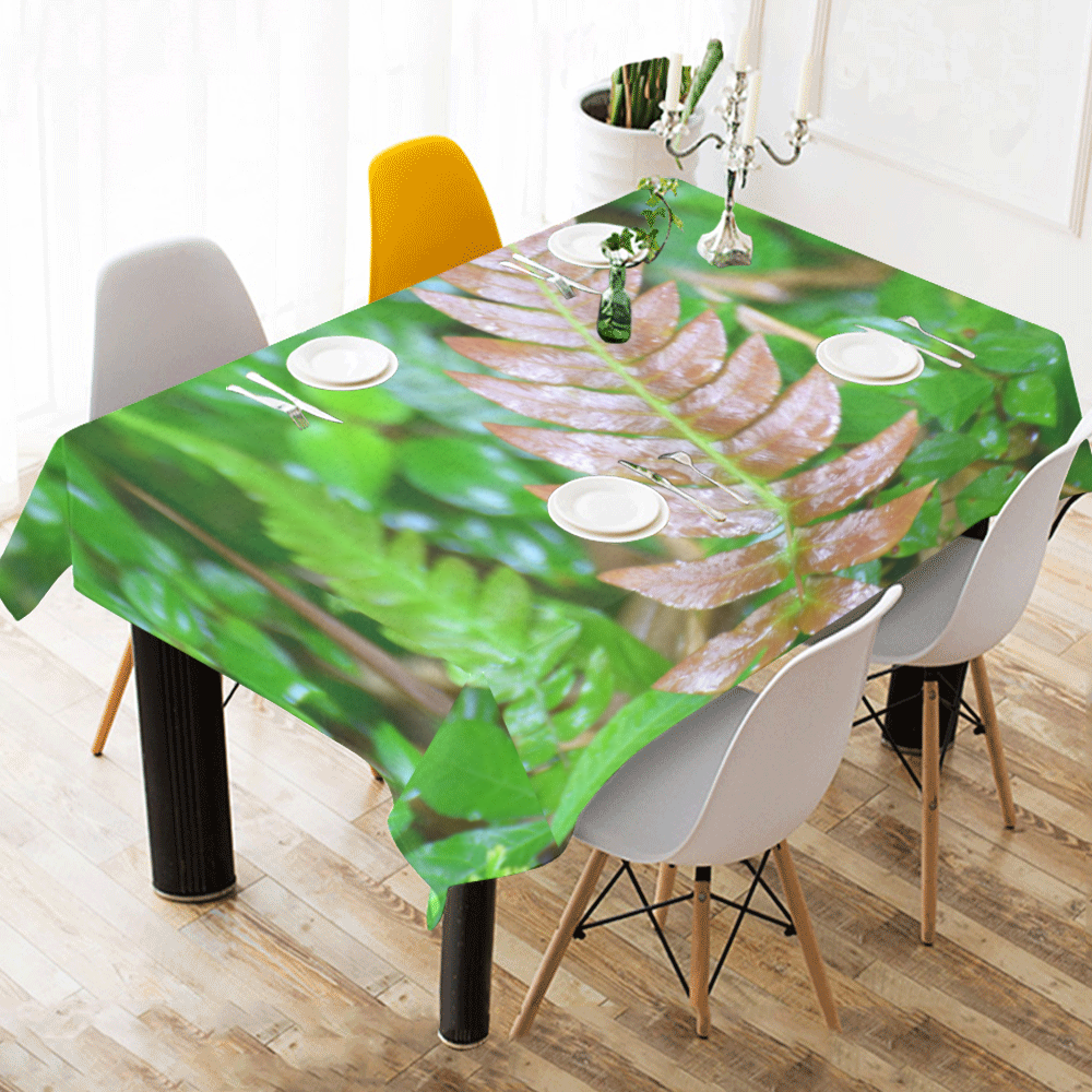 YS_0005 - Ferns #1 Cotton Linen Tablecloth 60" x 90"