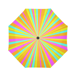 Colorful Neon ZOOM Stripes Auto-Foldable Umbrella (Model U04)