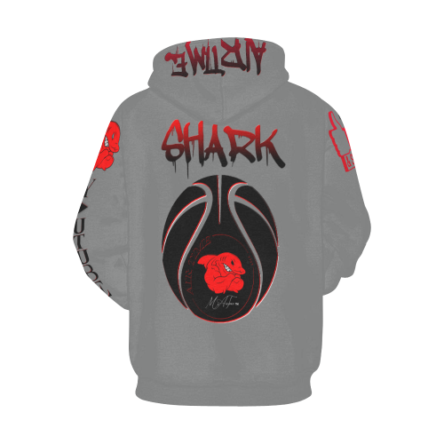 SHARK TIME 20 Hoodie All Over Print Hoodie for Men/Large Size (USA Size) (Model H13)