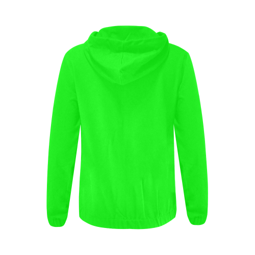 color lime All Over Print Full Zip Hoodie for Women (Model H14)
