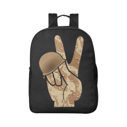 Desert Camouflage Peace Sign Popular Fabric Backpack (Model 1683)