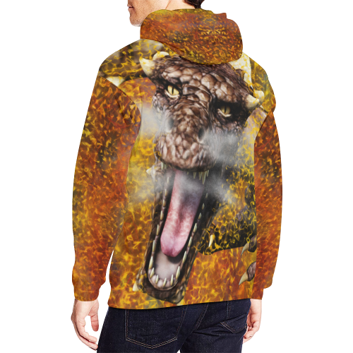 Dragonfire All Over Print Hoodie for Men (USA Size) (Model H13)