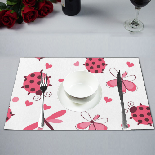 Lady Bugs and Dragonflies Placemat 12’’ x 18’’ (Set of 4)