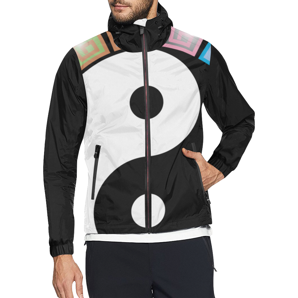 Yin and Yang Unisex All Over Print Windbreaker (Model H23)