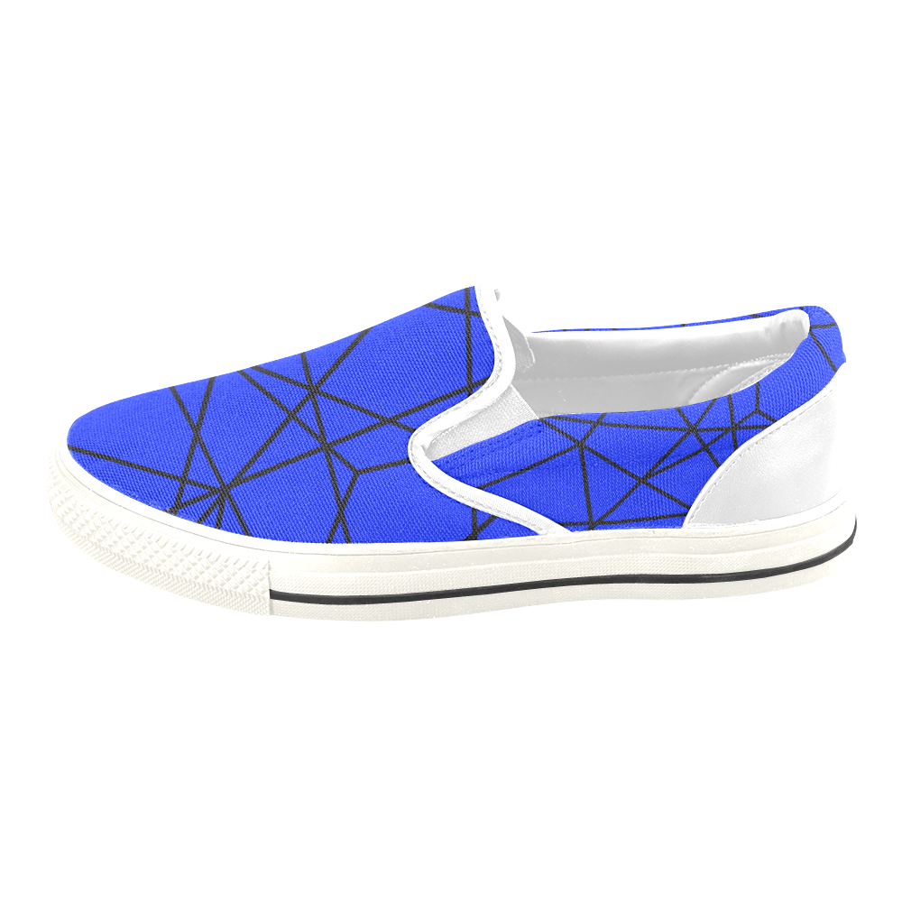 Abstract Men's Slip-on Canvas Shoes (Model 019)