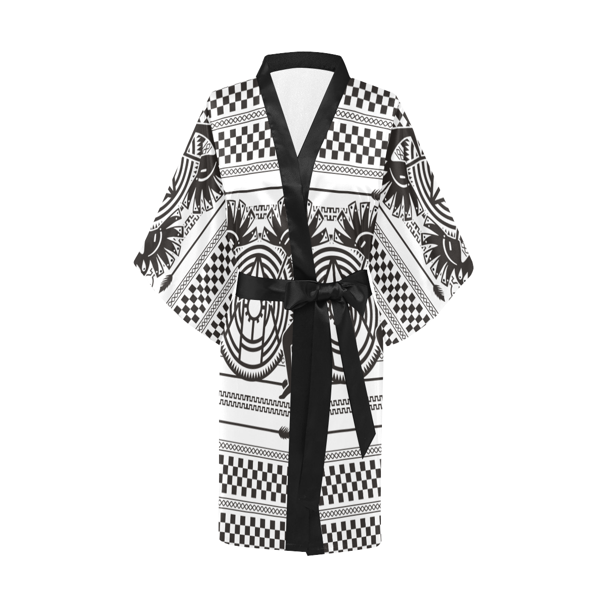 Native American Kokopelli Musicans - Modern Sun Ra Kimono Robe