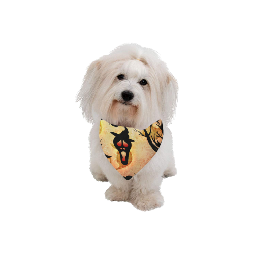 Funny halloween design Pet Dog Bandana/Large Size