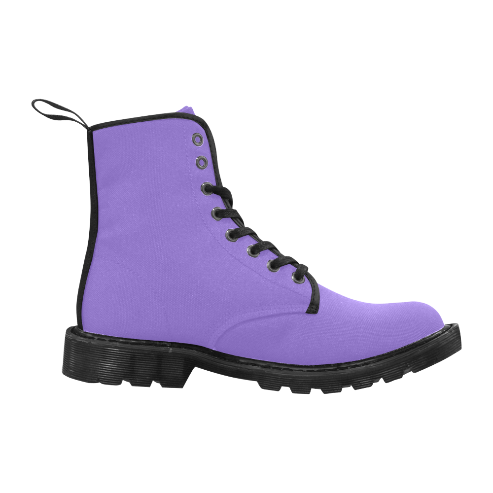 color medium purple Martin Boots for Women (Black) (Model 1203H)